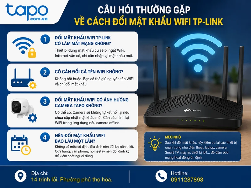 Câu hỏi thường gặp về cách đổi mật khẩu WiFi TP-Link