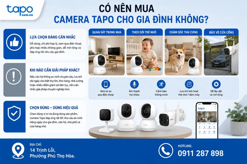 Có nên mua camera Tapo cho gia đình không?