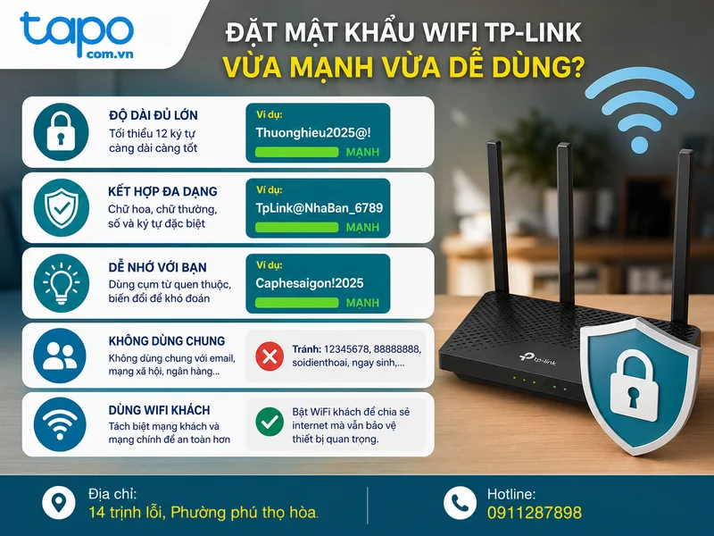 Đặt mật khẩu WiFi TP-Link như thế nào để vừa mạnh vừa dễ dùng?