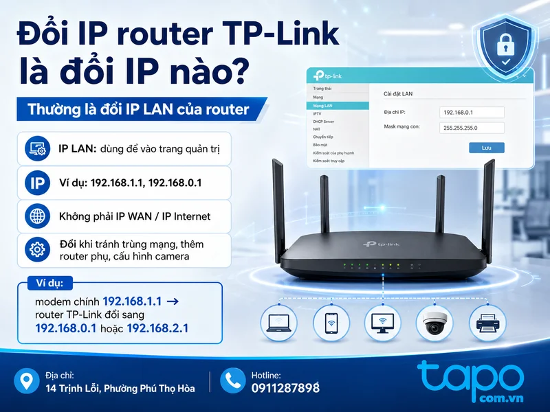 Đổi IP router TP-Link là đổi IP nào?