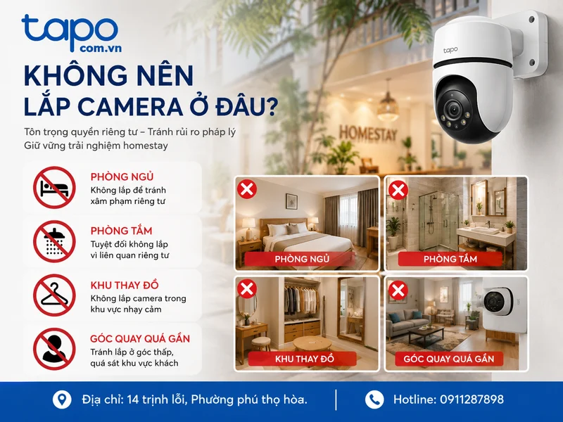 Không nên lắp camera ở đâu?