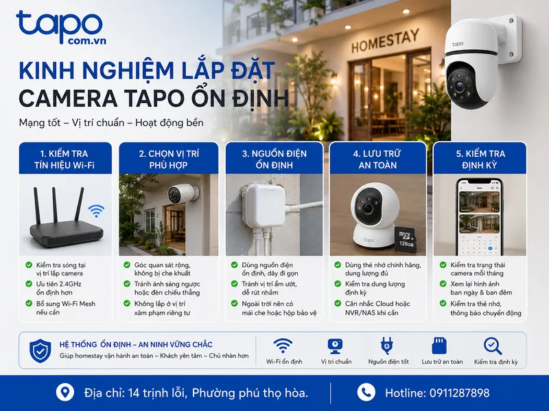Kinh nghiệm lắp đặt để camera hoạt động ổn định