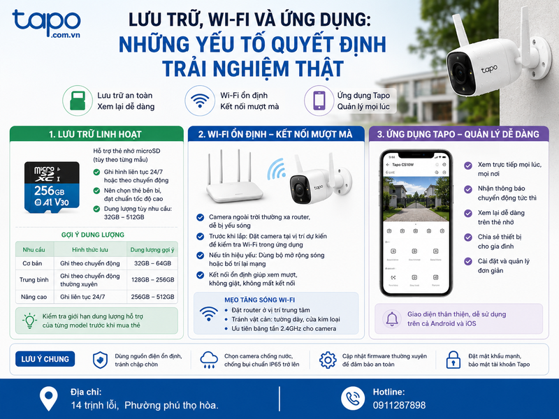 Lưu trữ, Wi-Fi và ứng dụng: những yếu tố quyết định trải nghiệm thật