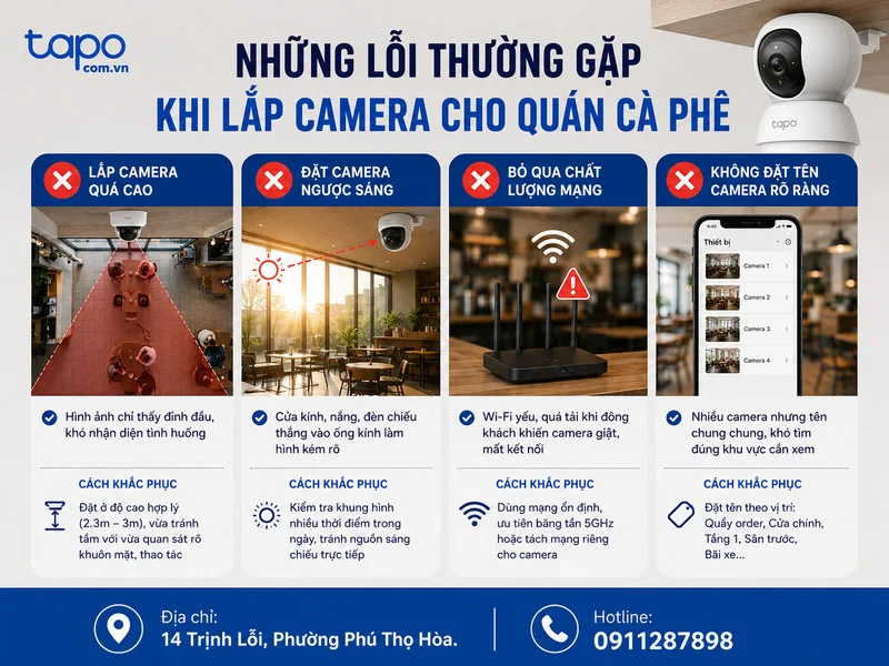 Lý do quán cà phê nên lắp camera Tapo