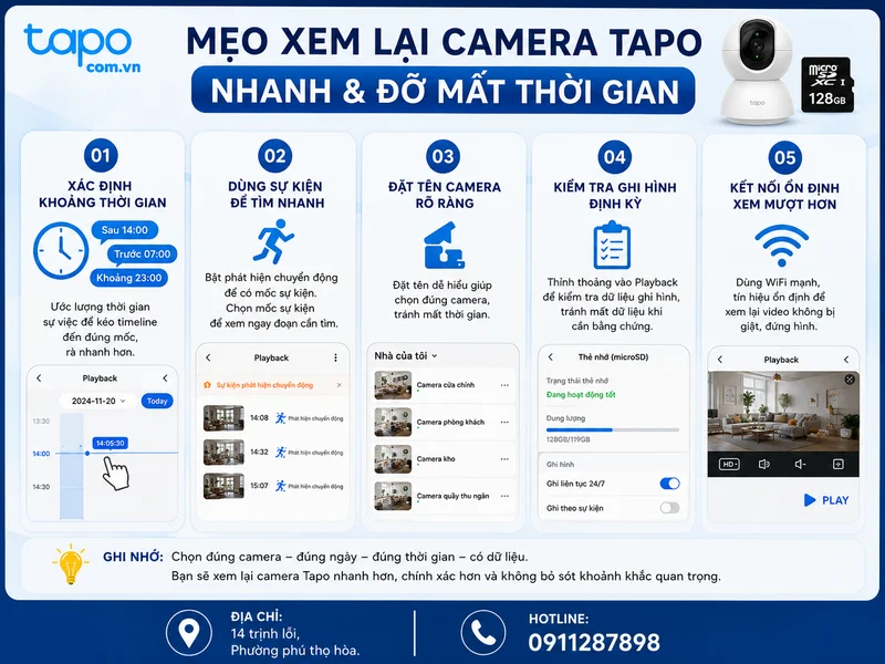 Mẹo xem lại camera Tapo nhanh và đỡ mất thời gian
