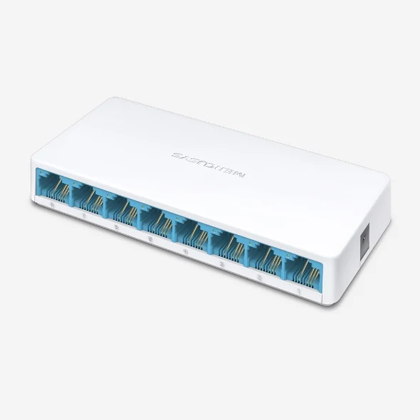 Mercusys MS108 - Switch Để Bàn Mini 8 Cổng 10/100M, 8 x cổng RJ45 10/100M, Vỏ nhựa