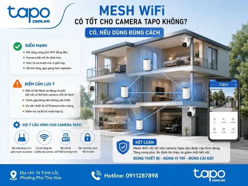 Mesh WiFi có tốt cho camera Tapo không?
