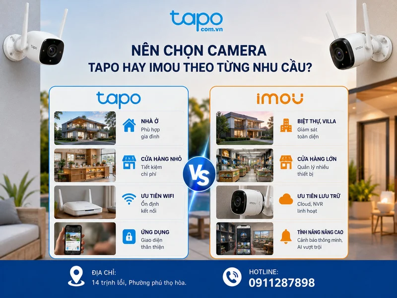 Nên chọn camera Tapo hay Imou theo từng nhu cầu?