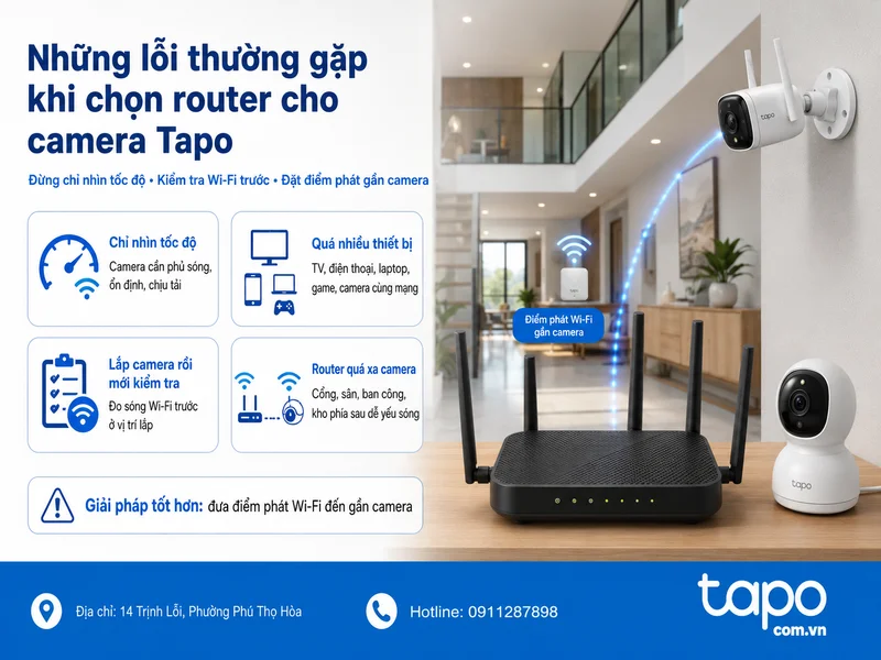 Những lỗi thường gặp khi chọn router cho camera Tapo