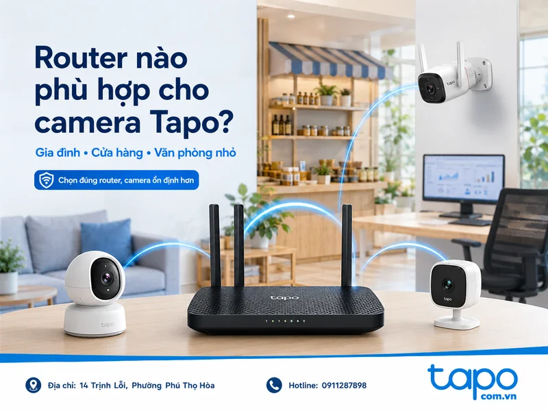 Router nào phù hợp cho camera Tapo? Cách chọn để xem mượt, ít rớt kết nối