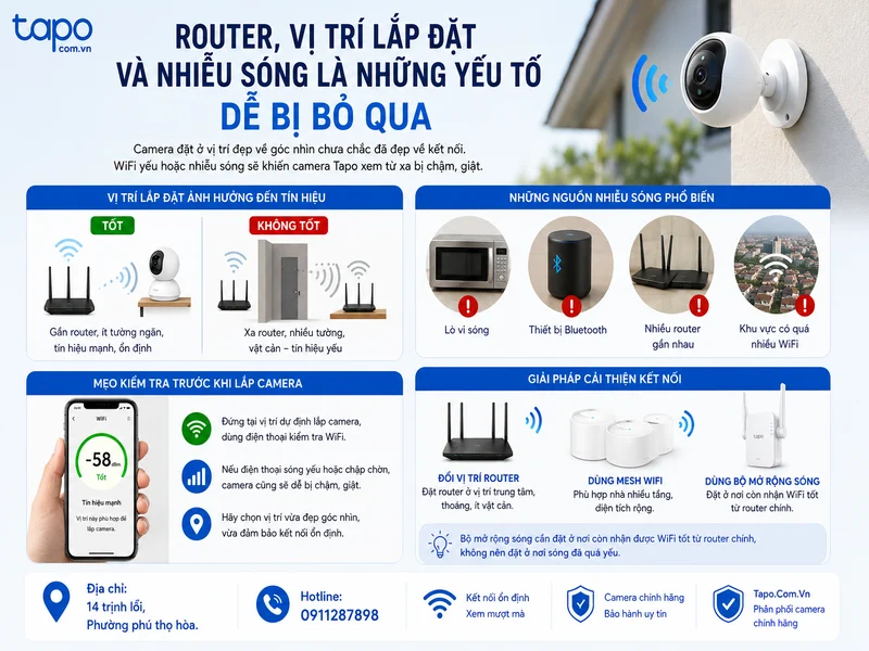 Router, vị trí lắp đặt và nhiễu sóng là những yếu tố dễ bị bỏ qua
