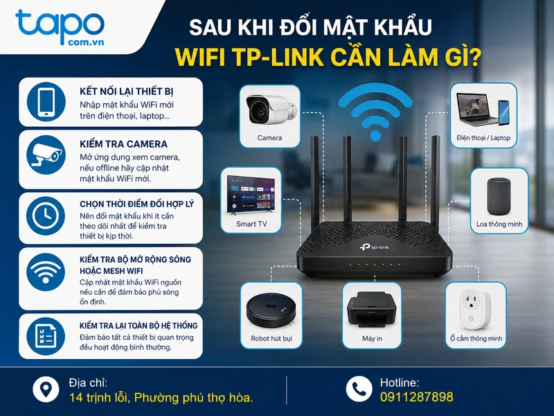 Sau khi đổi mật khẩu WiFi TP-Link cần làm gì?