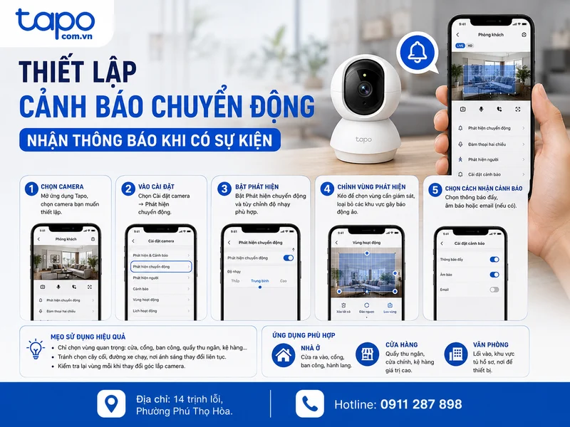 Thiết lập cảnh báo chuyển động