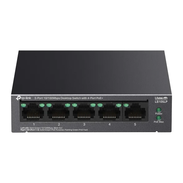 TP-Link LS105LP - Switch Để Bàn LiteWave,5 cổng 10/100 Mbps với 4 cổng PoE