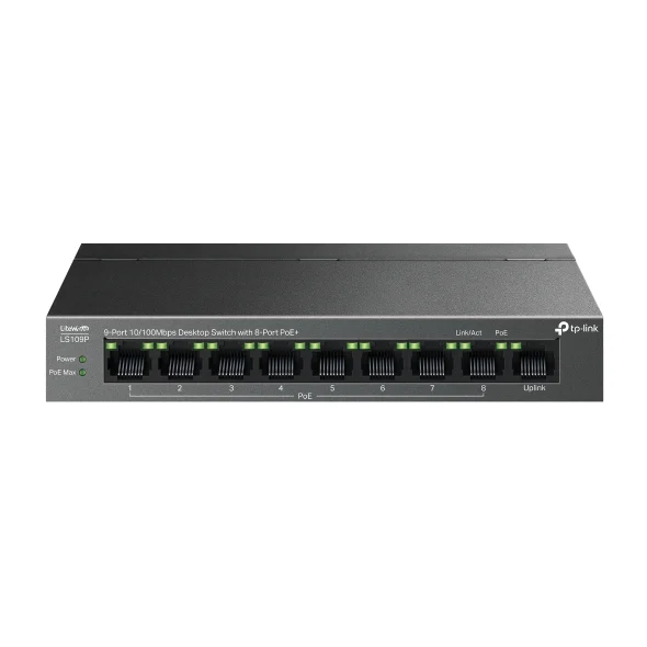 TP-Link LS109P - Switch Để Bàn LiteWave,9 cổng 10/100 Mbps với 8 cổng PoE