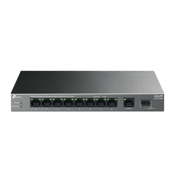 TP-Link LS1210GP - Switch Để Bàn LiteWave, 10 Cổng Gigabit với 8 Cổng PoE+