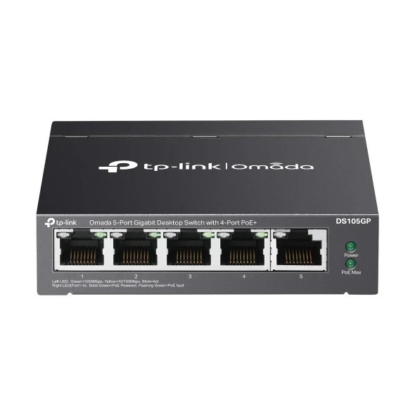 TP-Link Omada DS105GP - Omada 5-Port Gigabit Desktop Switch with 4-Port PoE+