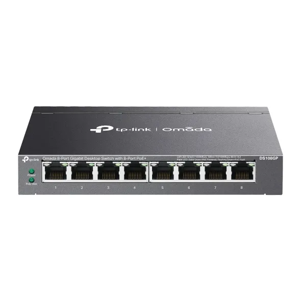 TP-Link Omada DS108GP - Omada 8-Port Gigabit Desktop Switch with 8-Port PoE+