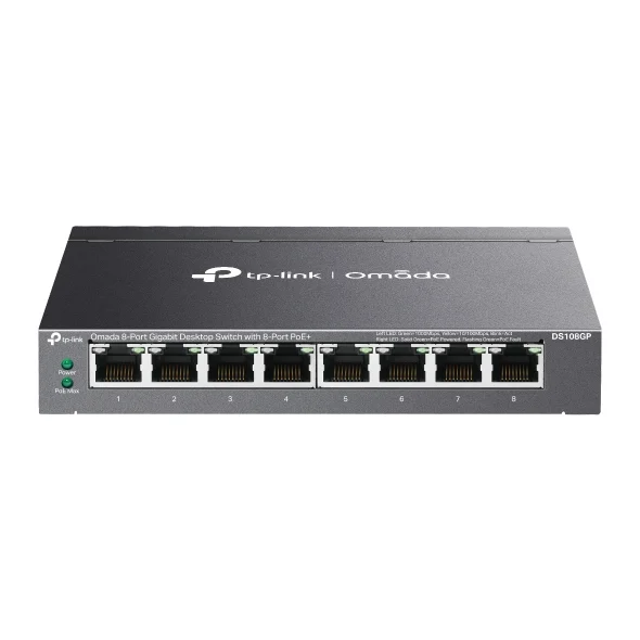 TP-Link Omada DS108GP - Omada 8-Port Gigabit Desktop Switch with 8-Port PoE+