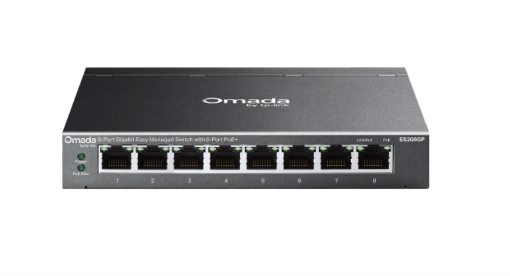 TP-Link Omada ES208GP - Omada 8-Port Gigabit Easy Managed Switch with 8-Port PoE+