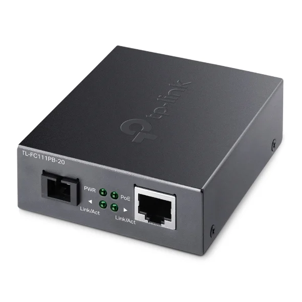TP-Link Omada FC111PB-20 - Bộ Chuyển Đổi 10/100 Mbps RJ45 sang 100 Mbps Chế Độ Đơn SC WDM Hai Chiều với 1 Cổng PoE