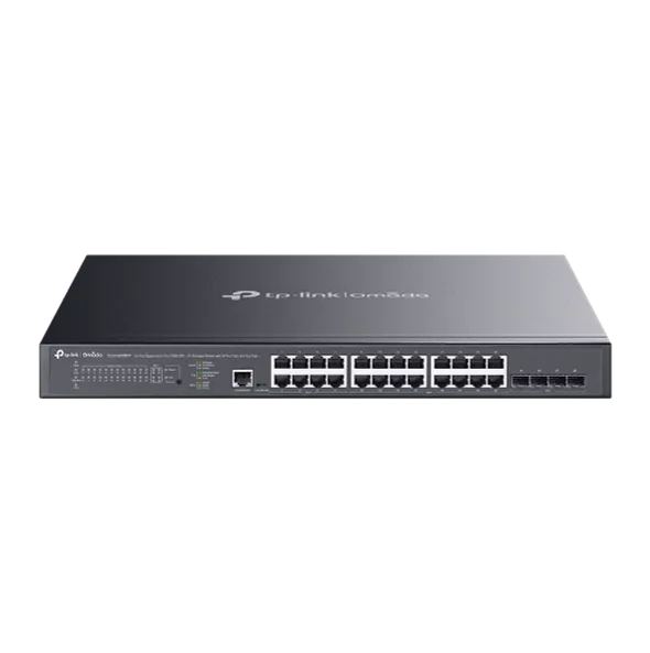 TP-Link Omada SG3428XMPP - Omada 24-Port Gigabit and 4-Port 10GE SFP+ L2+ Managed Switch with 16-Port PoE+ & 8-Port PoE++