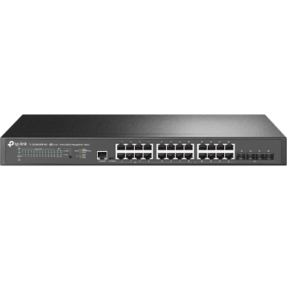 TP-Link Omada SG3428XPP-M2 - Omada 24-Port 2.5GBASE-T and 4-Port 10GE SFP+ L2+ Managed Switch with 16-Port PoE+ & 8-Port PoE++