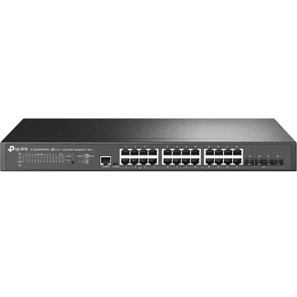 TP-Link Omada SG3428XPP-M2 - Omada 24-Port 2.5GBASE-T and 4-Port 10GE SFP+ L2+ Managed Switch with 16-Port PoE+ & 8-Port PoE++