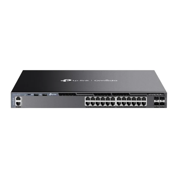 TP-Link Omada SG6428X - Omada 24-Port Gigabit Stackable L3 Managed Switch with 4 10GE SFP+ Slots