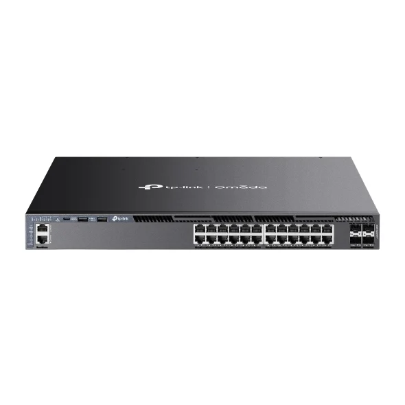 TP-Link Omada SG6428XHP - Omada 24-PortGigabit Stackable L3 Managed PoE+ Switch with 4 10GE SFP+ Slots