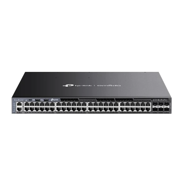 TP-Link Omada SG6654XHP - Omada 48-PortGigabit Stackable L3 Managed PoE+ Switch with 6 10GE SFP+ Slots