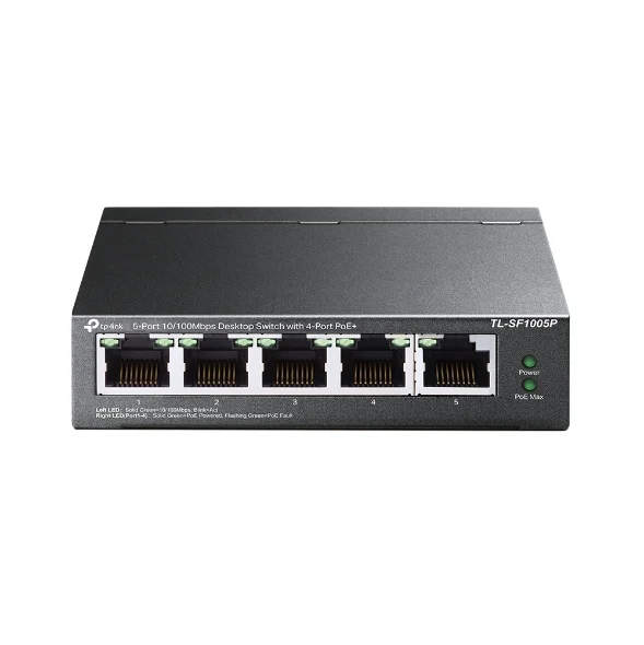 TP-Link TL-SF1005P - Switch Máy Tính Để Bàn, 5 Cổng 10/100 Mbps với 4 Cổng PoE+