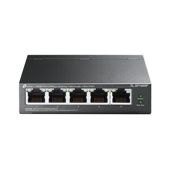 TP-Link TL-SF1005P - Switch Máy Tính Để Bàn, 5 Cổng 10/100 Mbps với 4 Cổng PoE+