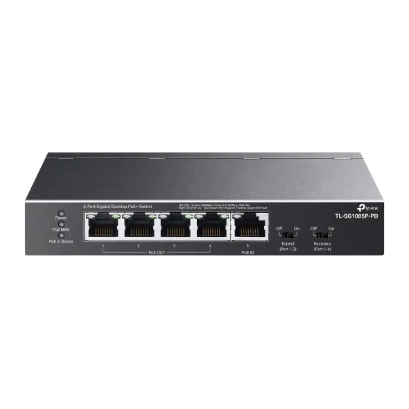 TP-Link TL-SG1005P-PD - 5-Port Gigabit Desktop Switch with 1-Port PoE++ In
