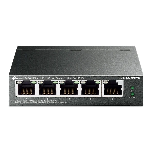 TP-Link TL-SG105PE - Switch Easy Smart, 5 Cổng Gigabit với 4 Cổng PoE+