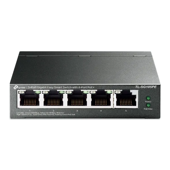 TP-Link TL-SG105PE - Switch Easy Smart, 5 Cổng Gigabit với 4 Cổng PoE+