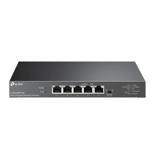 TP-Link TL-SG105PP-M2 - 5-Port 2.5G Desktop Switch with 4-Port PoE++