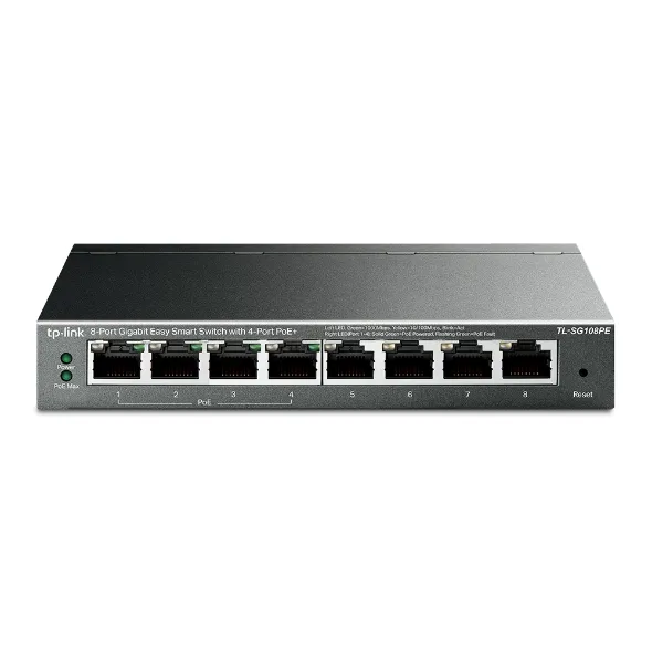 TP-Link TL-SG108PE - Switch Easy Smart, 8 cổng Gigabit với 4 cổng PoE+