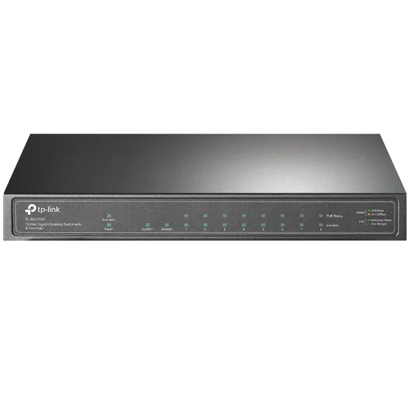 TP-Link TL-SG1210P - Switch Máy Tính Để Bàn, 10 Cổng Gigabit với 8 Cổng PoE+