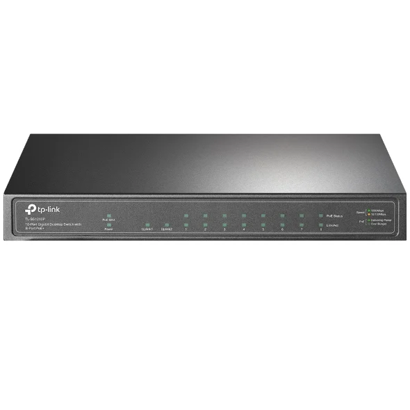 TP-Link TL-SG1210P - Switch Máy Tính Để Bàn, 10 Cổng Gigabit với 8 Cổng PoE+