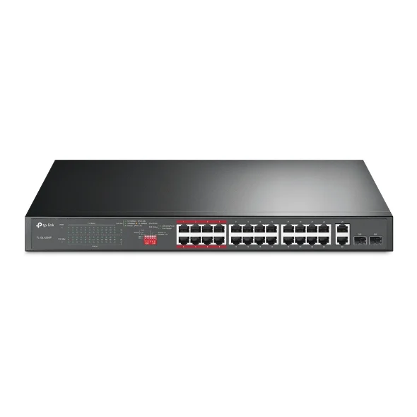 TP-Link TL-SL1226P - Switch Rackmount, 24 Cổng 10/100 Mbps + 2 Cổng Gigabit với 24 Cổng PoE+