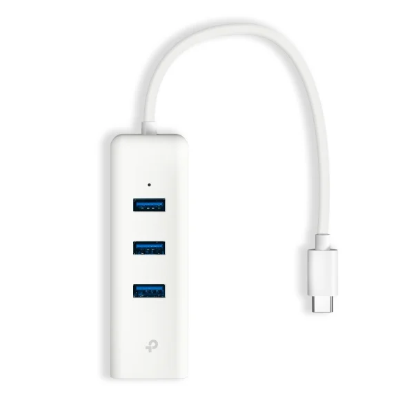 TP-Link UE330C - Bộ Chuyển Đổi Mạng USB 3.0 Type-C sang Gigabit Ethernet với 3 Cổng USB 3.0 Type-A Hub