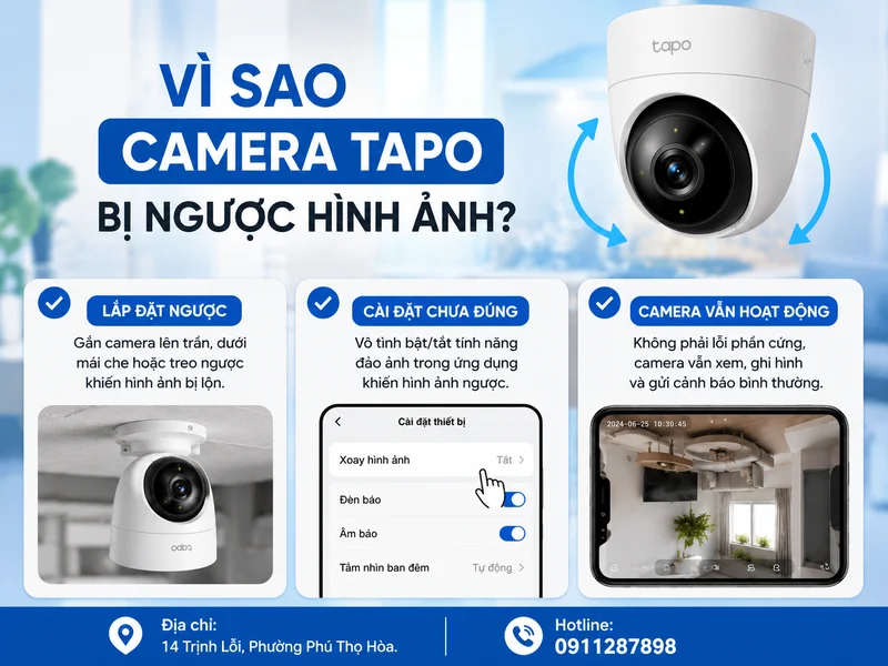 Vì sao camera Tapo bị ngược hình ảnh?