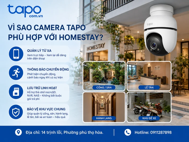 Vì sao camera Tapo phù hợp với homestay?