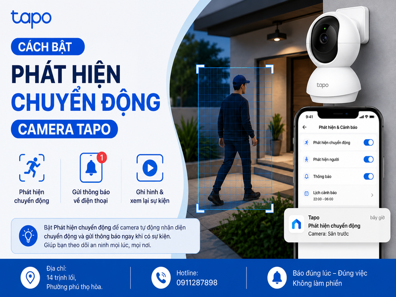 cách bật phát hiện chuyển động camera Tapo