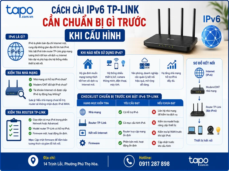 Cách cài IPv6 TP-Link cần chuẩn bị gì trước khi cấu hình