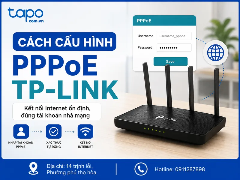 cách cấu hình PPPoE TP-Link