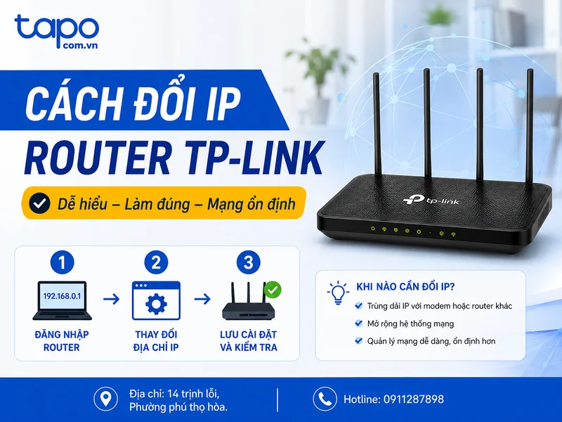 Cách đổi IP router TP-Link: Hướng dẫn từng bước để tránh xung đột mạng