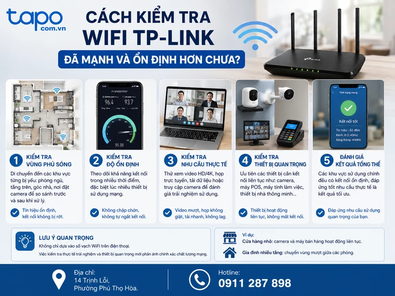 Cách kiểm tra WiFi TP-Link đã mạnh và ổn định hơn chưa