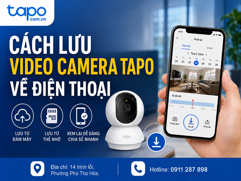 cách lưu video camera Tapo về điện thoại